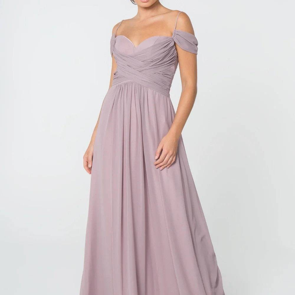 Sweetheart Neckline Chiffon Long Dress GL2824